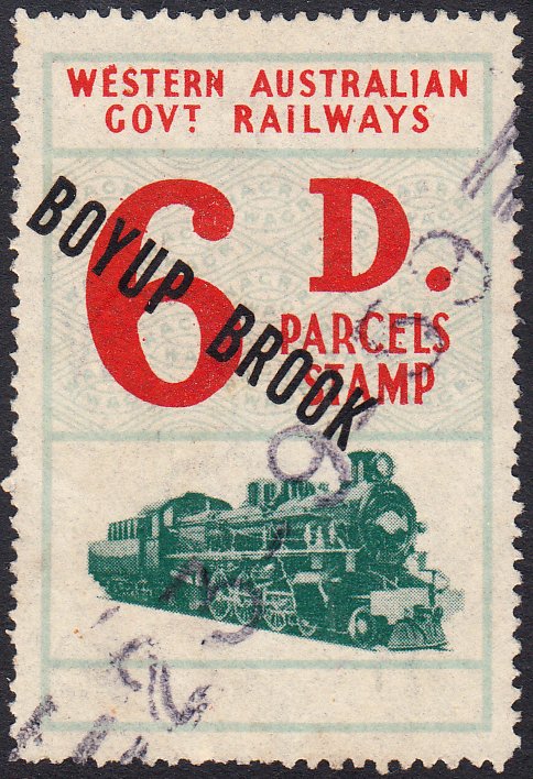 Western Australia Railway Parcels Stamps  Boyup Bridge